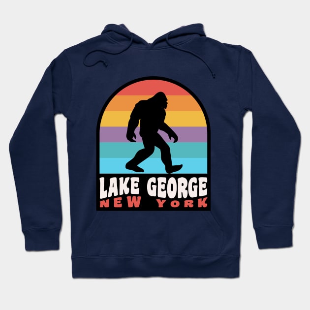 Lake George Bigfoot Sasquatch Adirondacks New York Hoodie by PodDesignShop